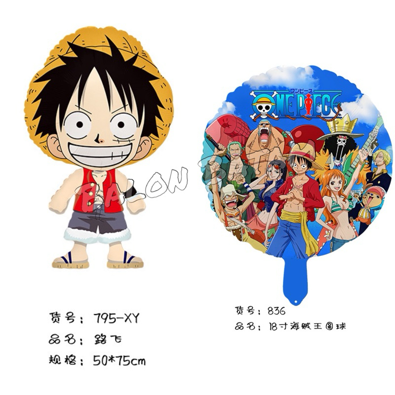 Balon Foil karakter One piece Luffy