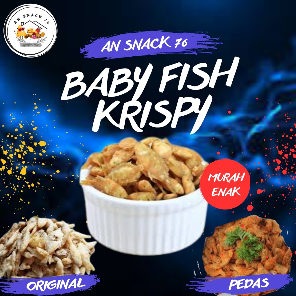 

Kripik ikan Pepetek 200 Gram Baby Fish Ikan Kering Krispi Gurih Pedas Enak - An Snack 76