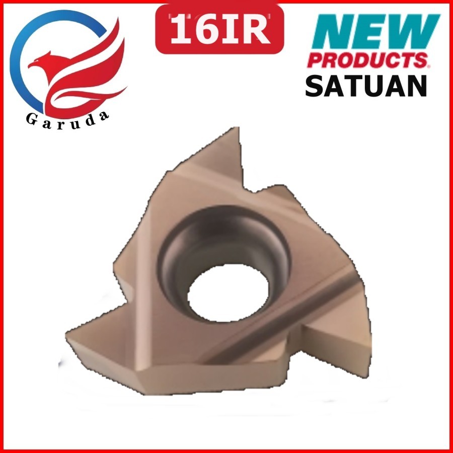 (satuan) INSERT BUBUT 16IR AG60 INSERT MILLING MATA PAHAT BUBUT / MATA PISAU BUBUT / MATA ULIR DALAM