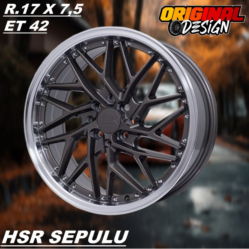 Velg mobil LIVIINA, HONDA JAZZ, AVANZA, hsr sepulu r17 WARNA BRONZE LIP ring 17