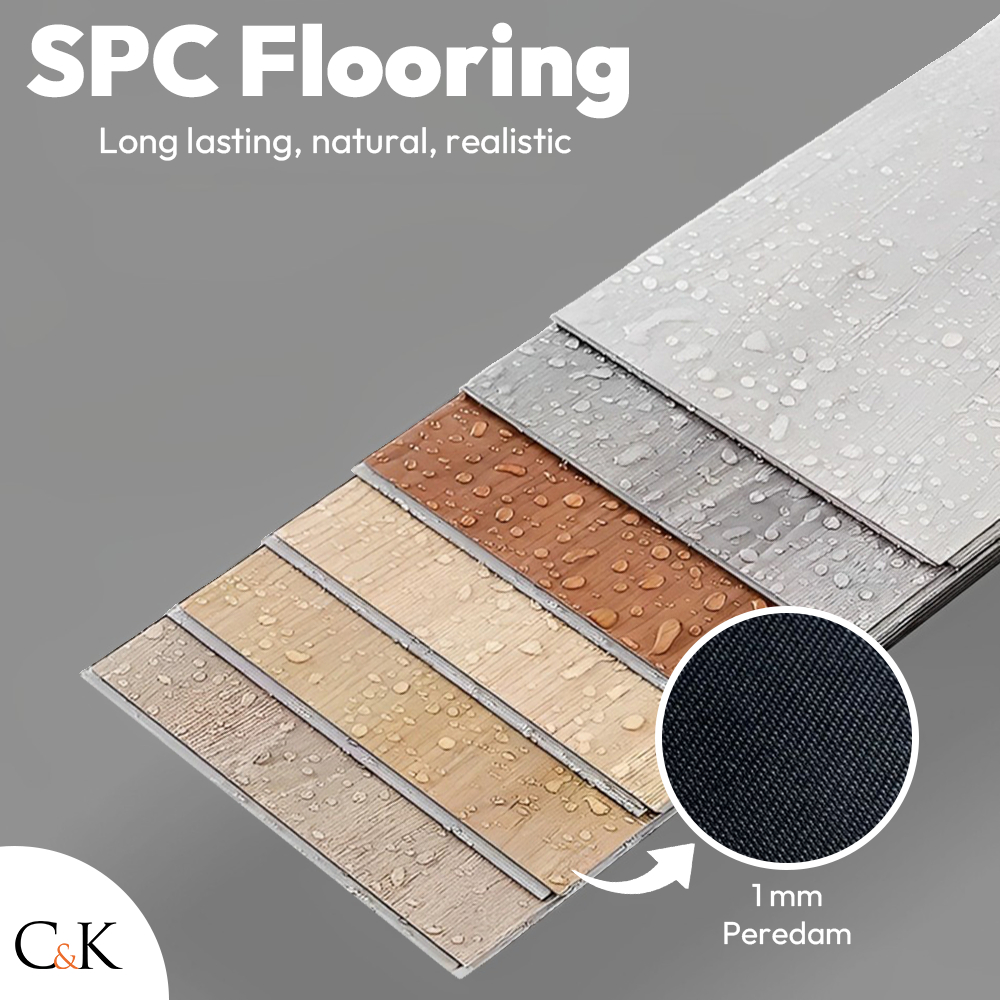SPC FLOORING 4mm + 1mm SERAT KAYU ALAMI