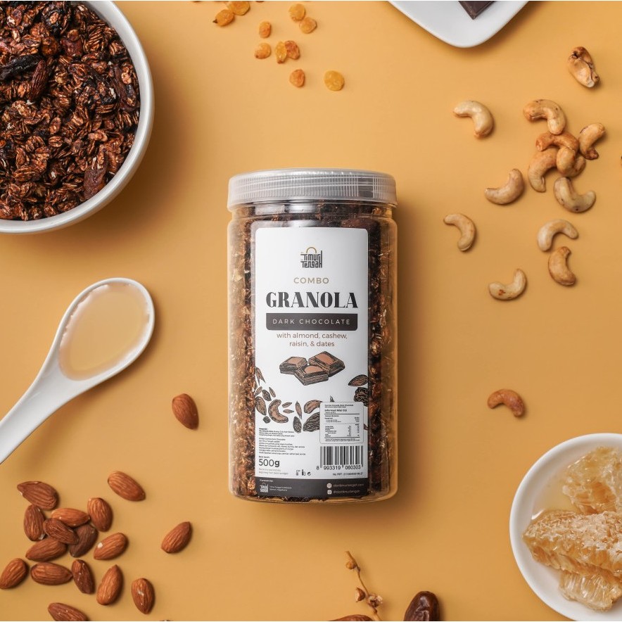 

Granola Timur Tengah | Menu Sarapan Sehat | Rasa Dark Chocolate | 500 gr