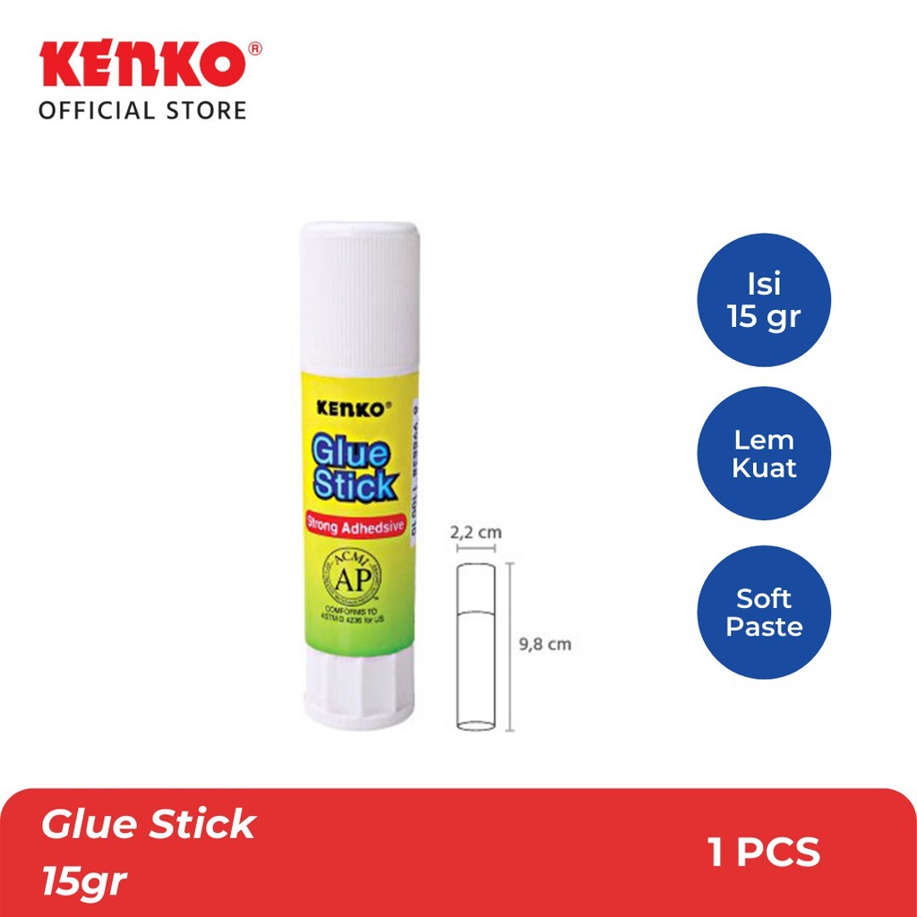

KENKO Glue Stick Lem Batang 15gr - Lem Kertas Sekolah & Kantor