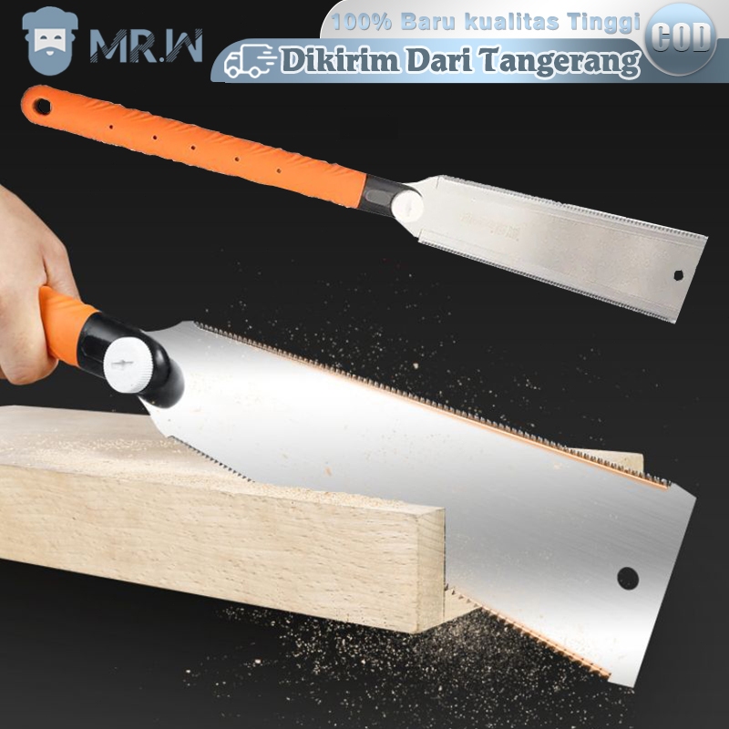 Gergaji Jepang 57cm Gergaji Tajam Jepang Dua Sisi Gergaji Kayu Jepang Graji Kayu Super Tajam