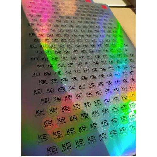 

Custom Cetak Stiker Metalik Silver / Gold / Hologram A3+ (Print + Cutting) untuk Label Kemasan