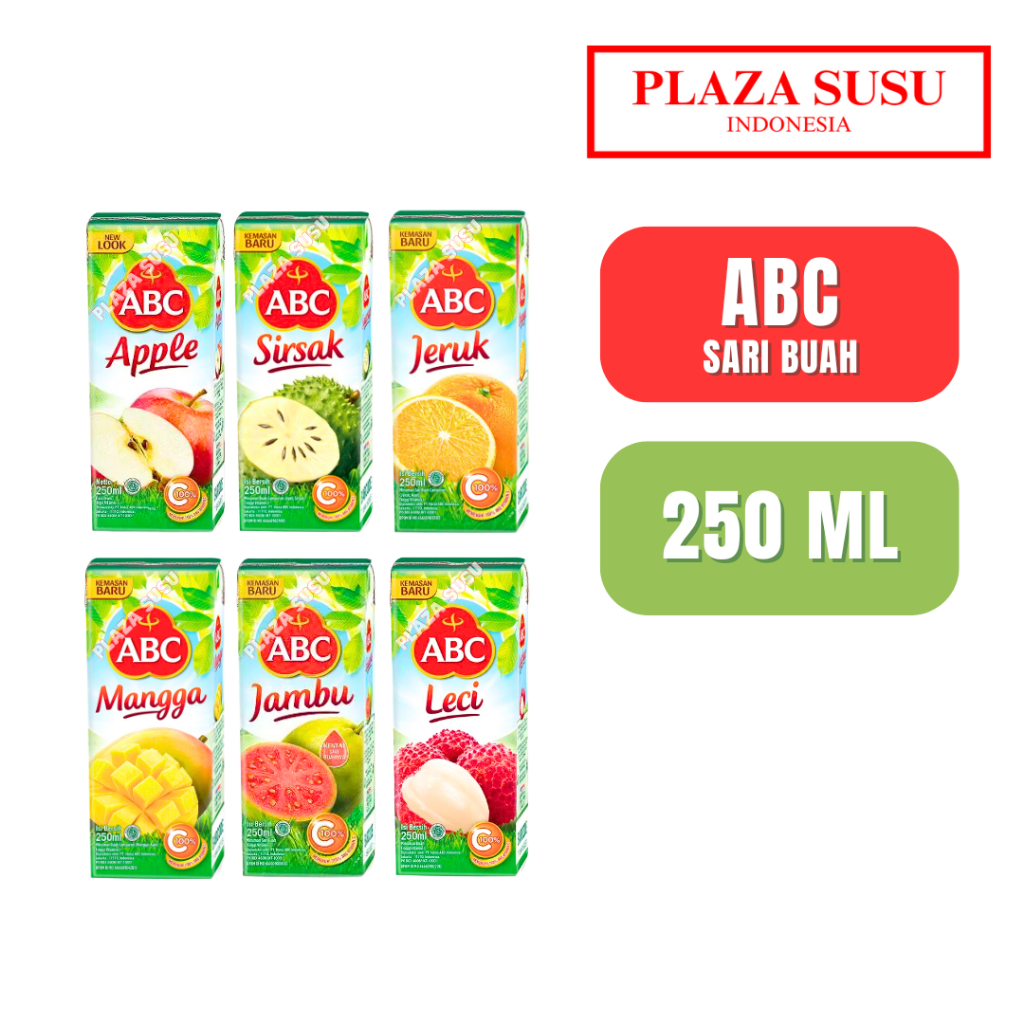 

JUICE ABC RASA APEL LYCHEE MANGO GUAVA MINUMAN ABC 250ML KOTAK