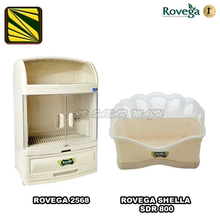 Rovega Rak Piring Sebaguna / Rak Piring Plastik + Tutup Food Grade