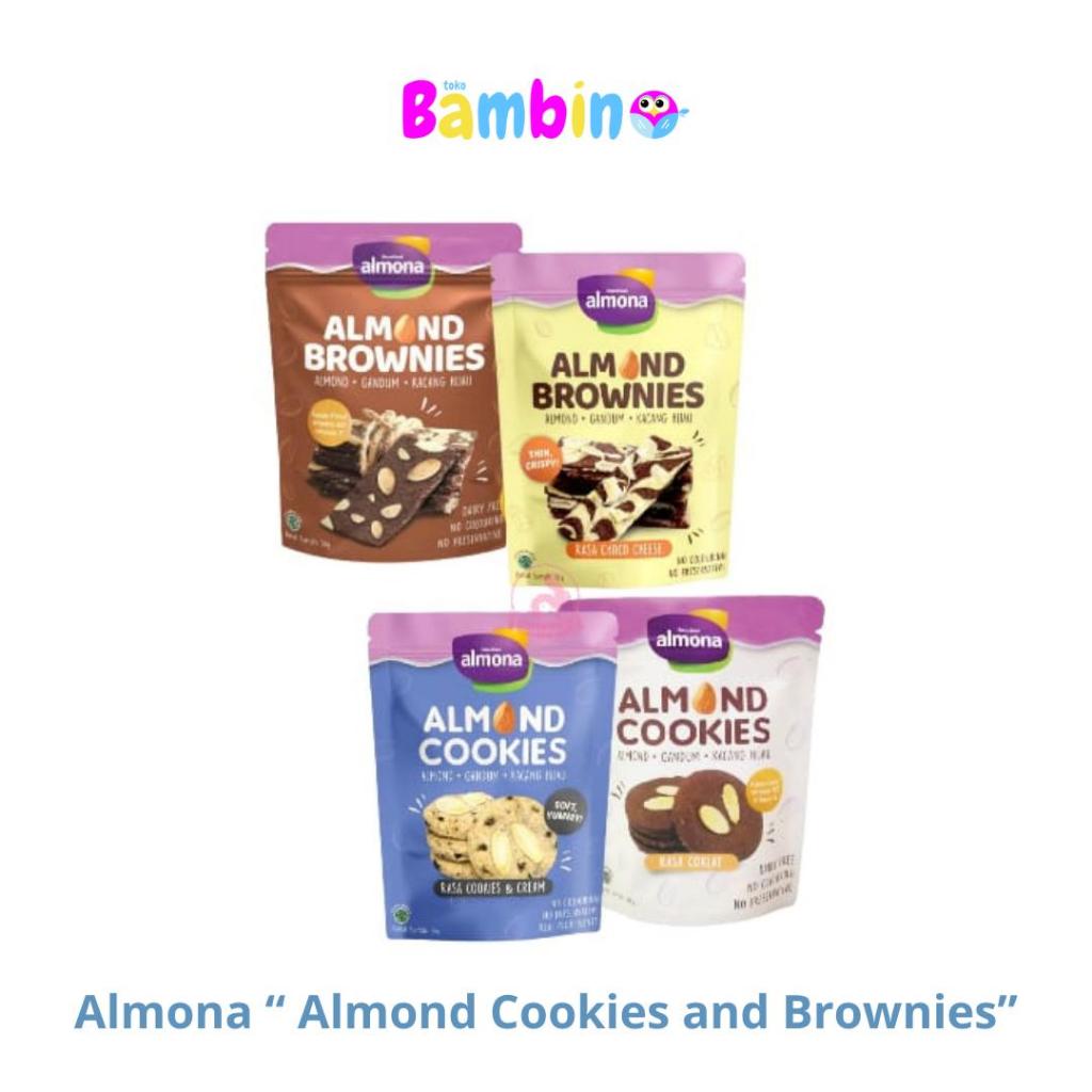 

Almona Almond Cookies 90gr / Almond Brownies Choco Cheese 50gr / Cookies 50gr - Snack Sehat - Cemilan Anak - Cemilan Busui - ASI Booster