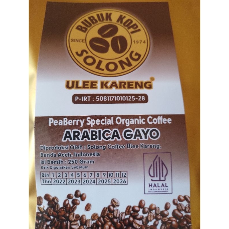 

Bubuk Kopi Pea Berry Special Solong 250 Gram