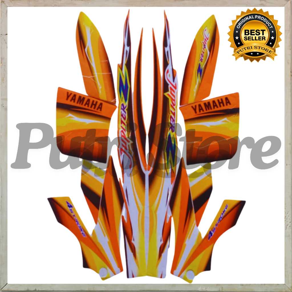 Stiker Striping Standar Yamaha Jupiter Z 2004 Kuning Merah List Stiker Standar Jupiter Z 2004