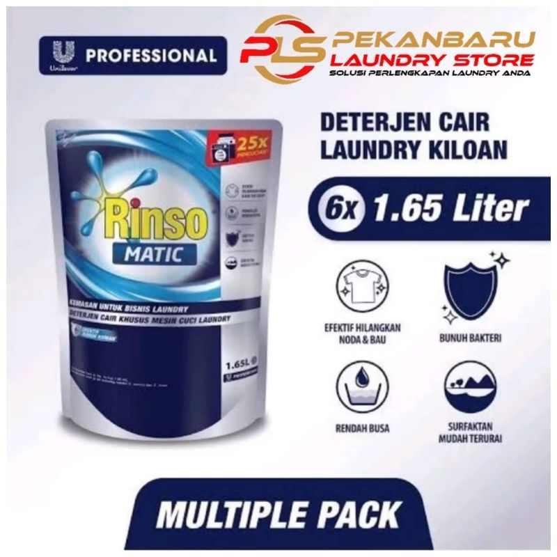 RINSO MATIC / Detergen Cair Rinso metic/Detergen Laundry 1.6L