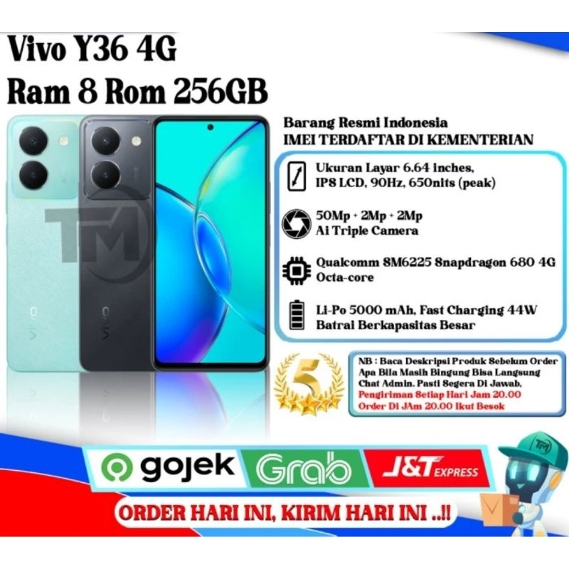 VIVO Y36 4G RAM 8/256