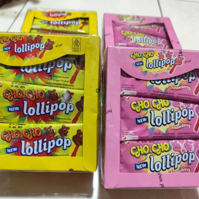 

Coklat cho-cho Lollipop pink & kuning