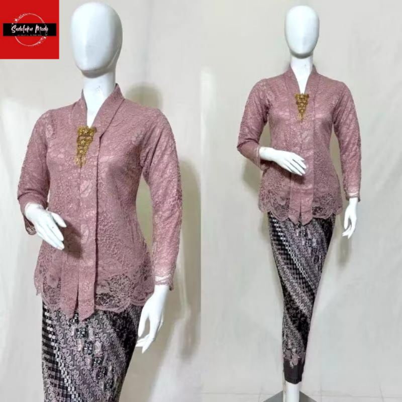 SM Set Kebaya Kartini Modern Kebaya Brokat Setelan Kebaya Wisuda Hijab Atasan Kebaya Modern Kebaya R