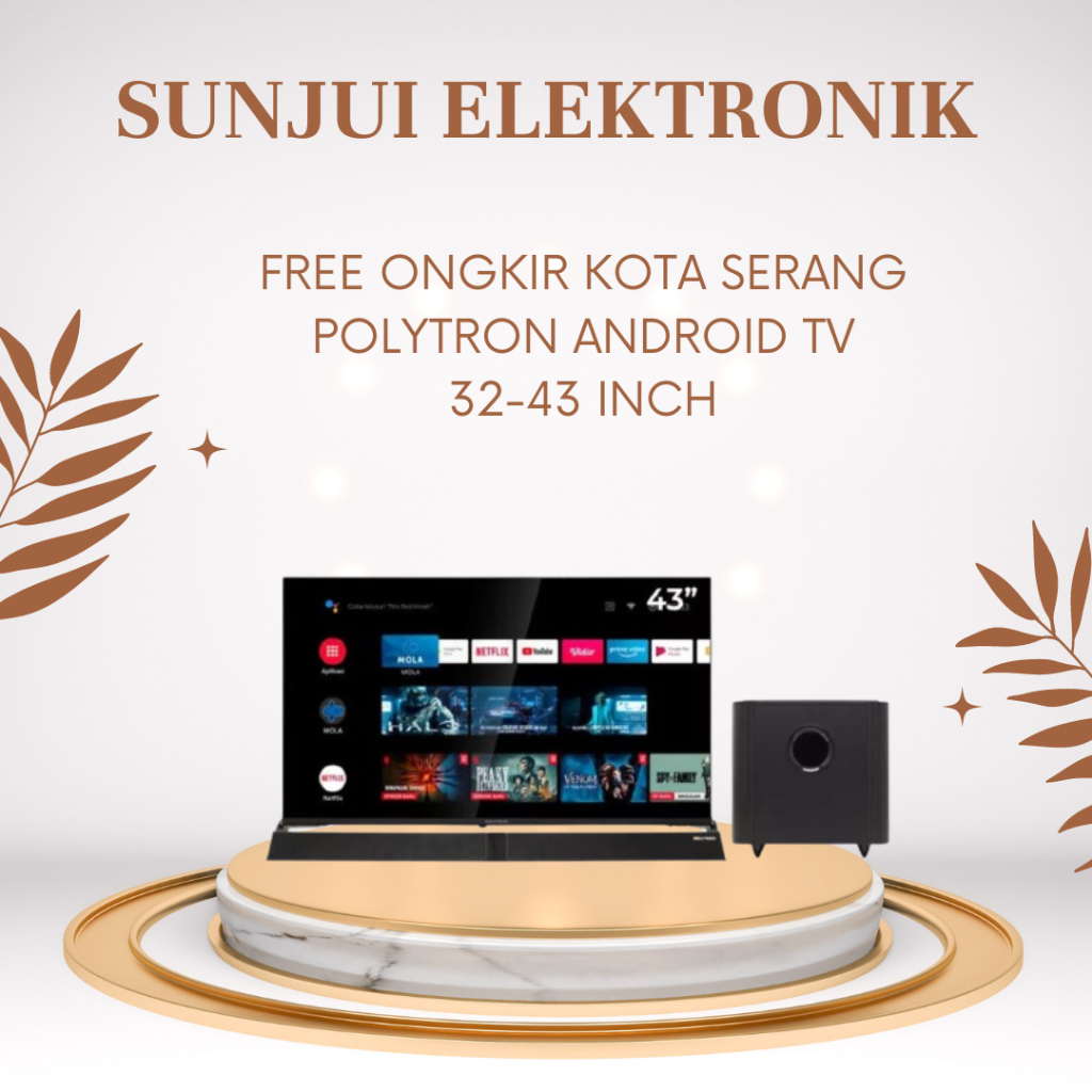 TV ANDROID POLYTRON CINEMAX SOUNDBAR 32 INCH