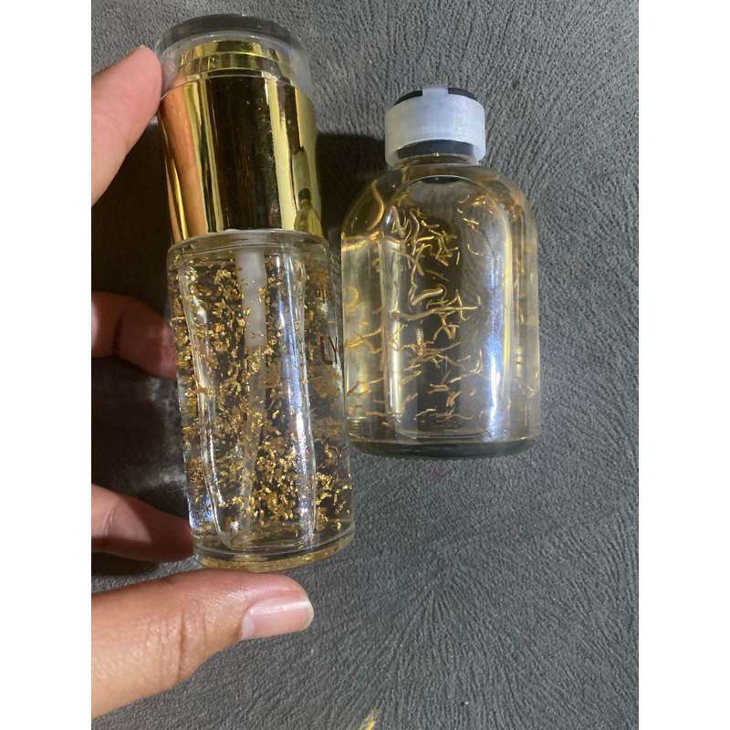 serum miracle gold 40ml dan toner collagen 50ml herbal ori hci