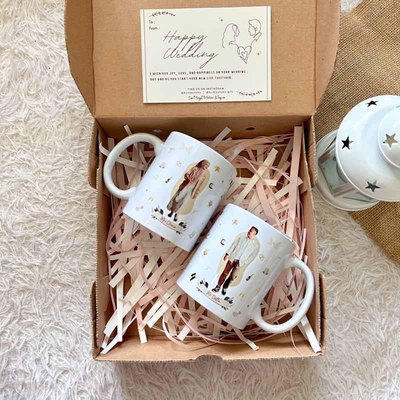 Hampers Mug Couple / Hampers Mug Custom / Kado Mug Custom / Hampers Wedding / Hampers Birthday Mug /