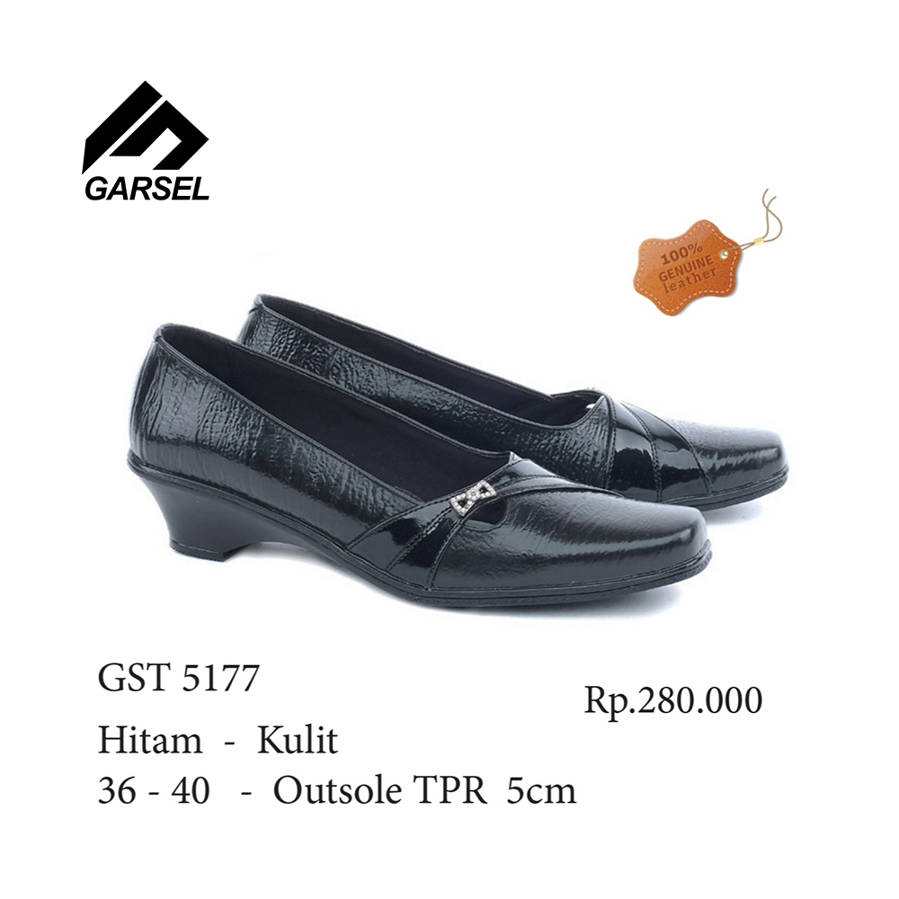 GARSEL Sepatu Formal Pantofel Wanita GST 5177 Hitam