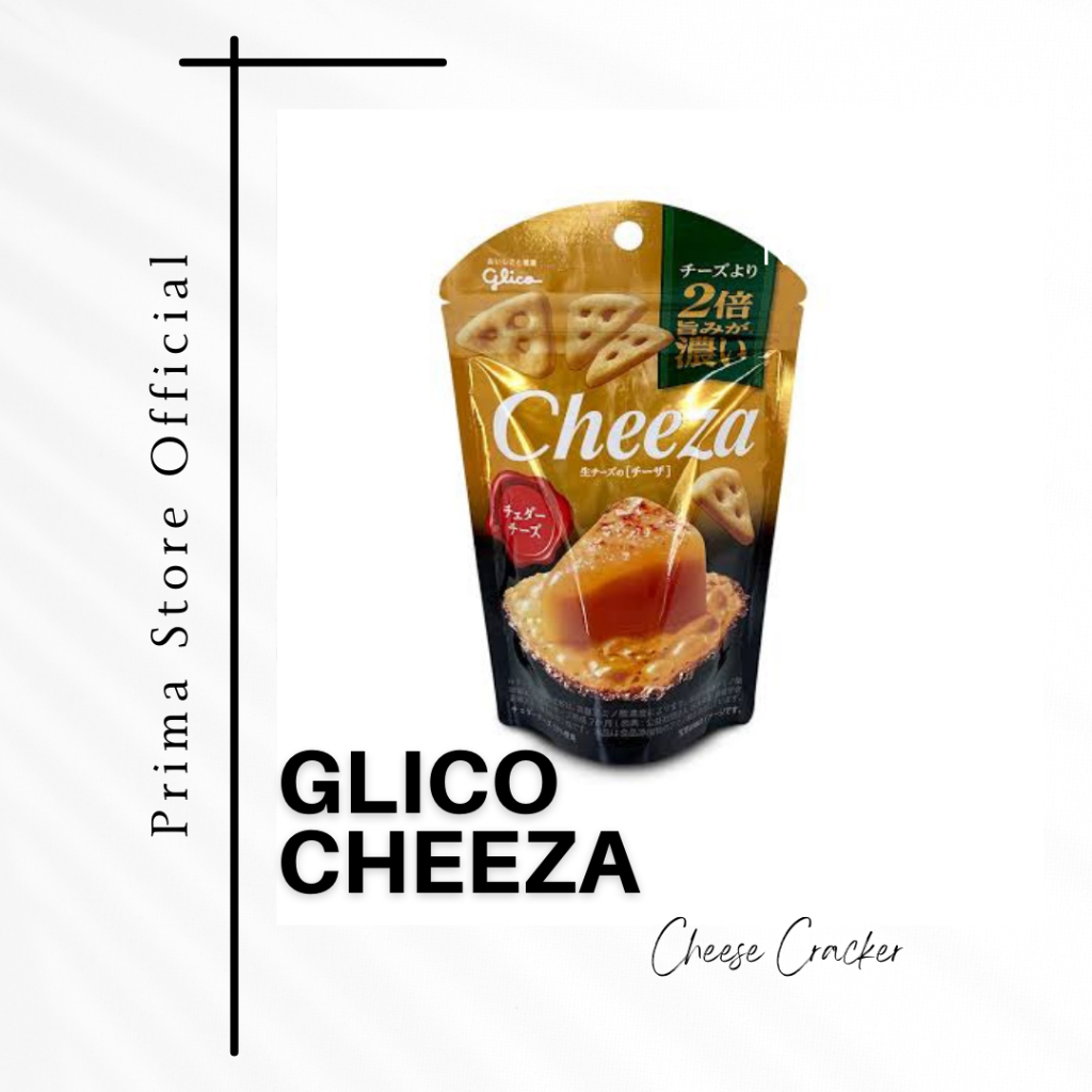 

￼Glico Cheeza Cheddar Cheese Crackers Original Jepang