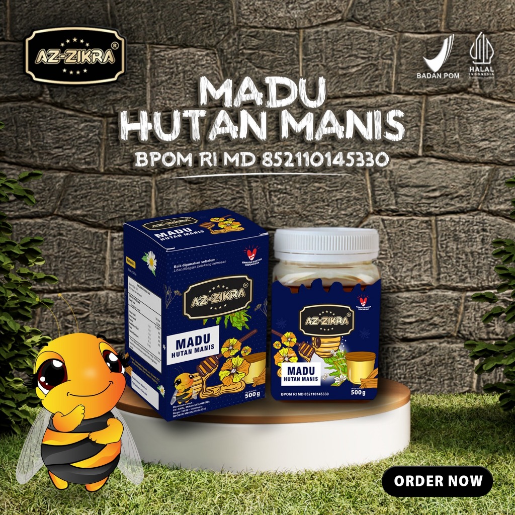 

Madu Azzikra / Madu Az-Zikra Hutan Super 500 gram Asli / Madu Manis Plus Propolis