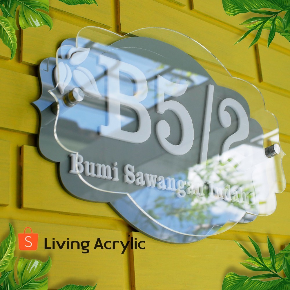 

Custom Papan Nama Akrilik Timbul Ukuran 60x20cm + Acrylic Bening