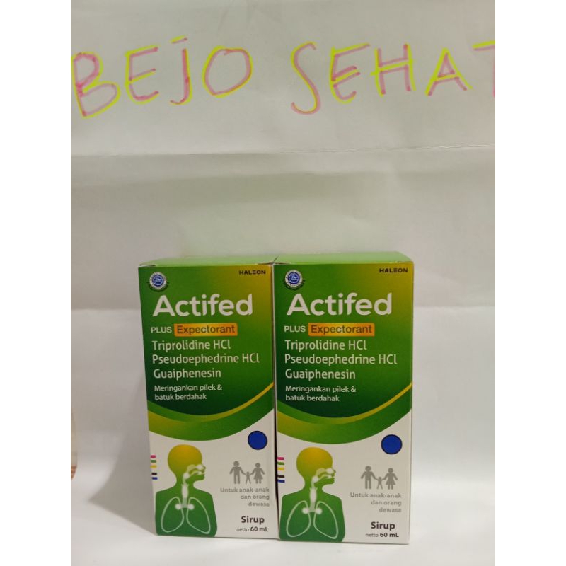 Actifed Plus Expectorant Hijau Sirup / Obat Batuk