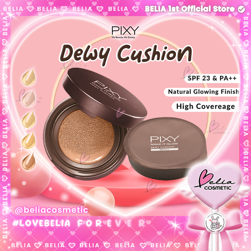 ❤ BELIA ❤ PIXY Make It Glow Dewy Cushion | Moisturizing Botanical Extract | SPF 23 & PA+++