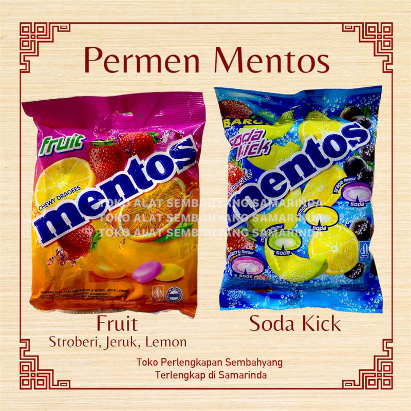 

Permen Mentos aneka rasa Mint Fruity Delight Buah Soda Kick