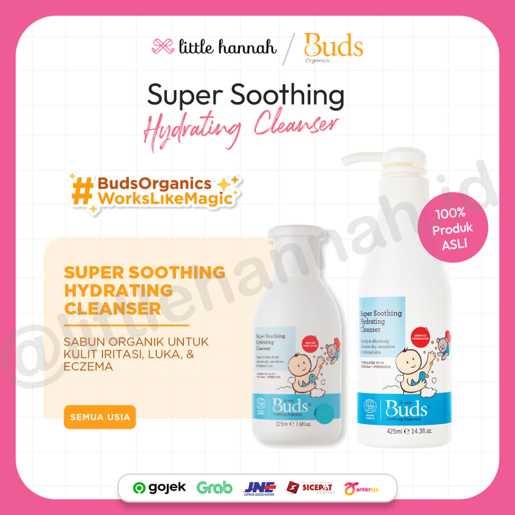 Buds Organic Super Soothing Hydrating Cleanser / Sabun Bayi Eczema Buds Organic