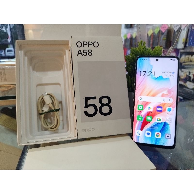 HP SECOND OPPO A58 RAM 6 INTERNAL 128GB FULLSET ORI SEGEL BERGARANSI