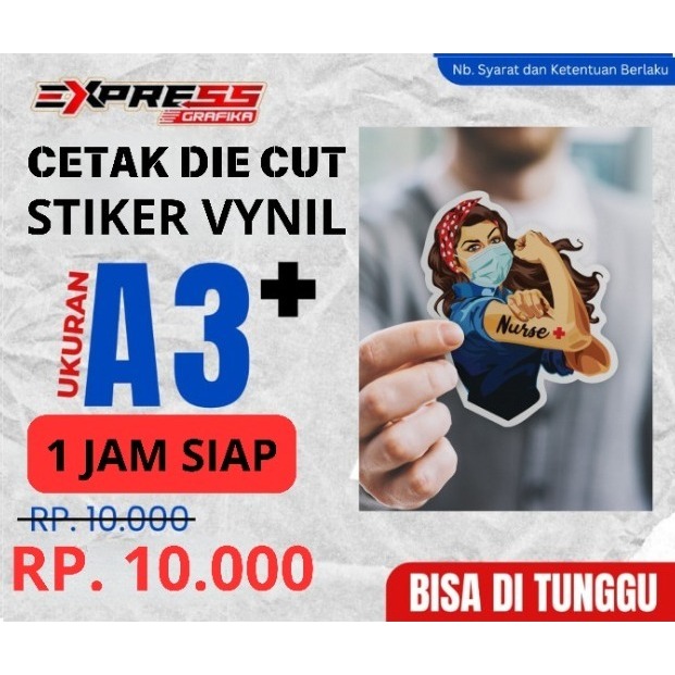 

CETAK STIKER LABEL VYNIL KEMASAN A3 + DIECUT