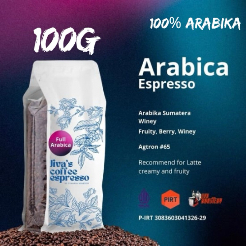 

Biji Kopi Espresso Jiva 100% Arabika 100g