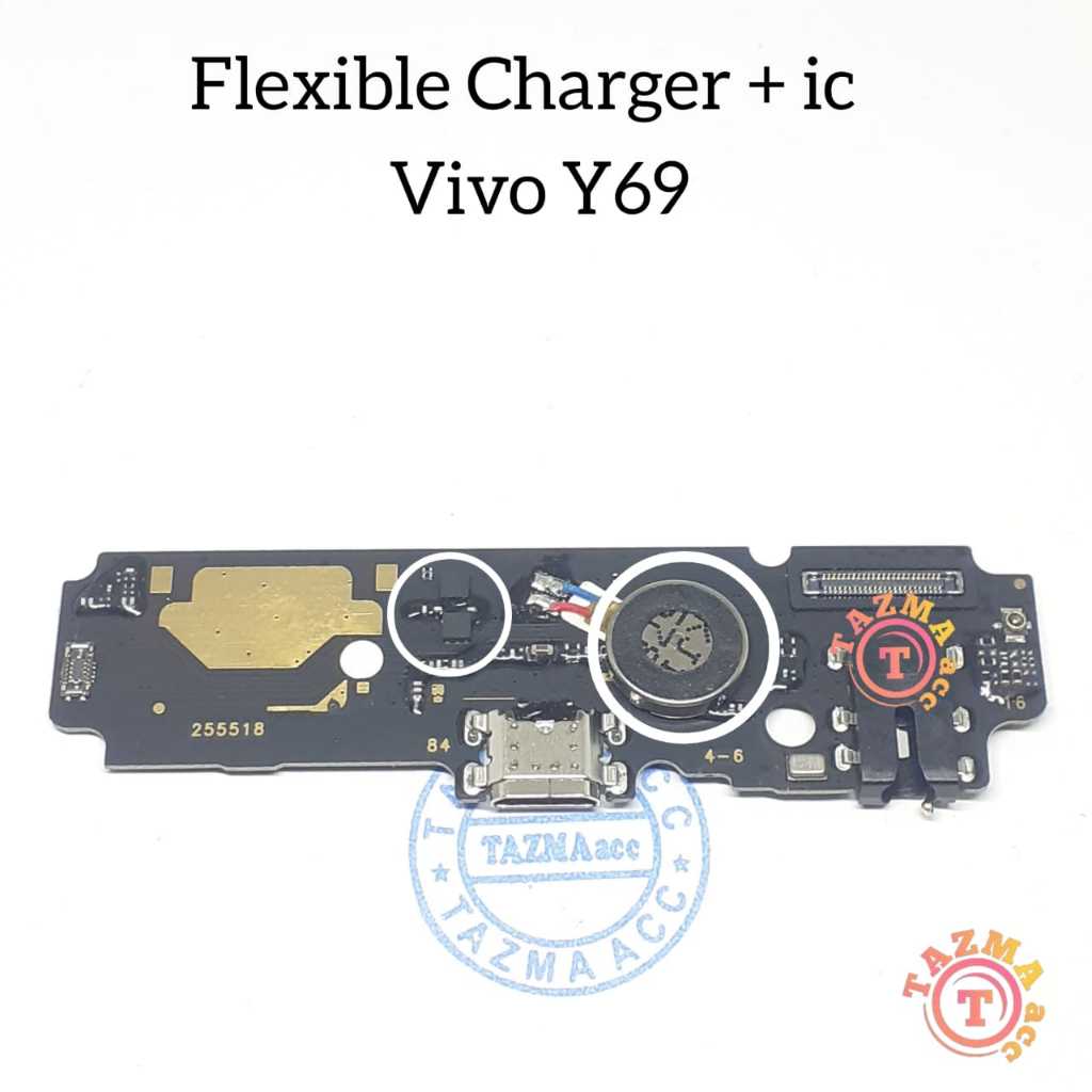 Vivo Y69 Ori Flexible Charger + ic Flexibel Konektor Cas Charger VIVO Y69