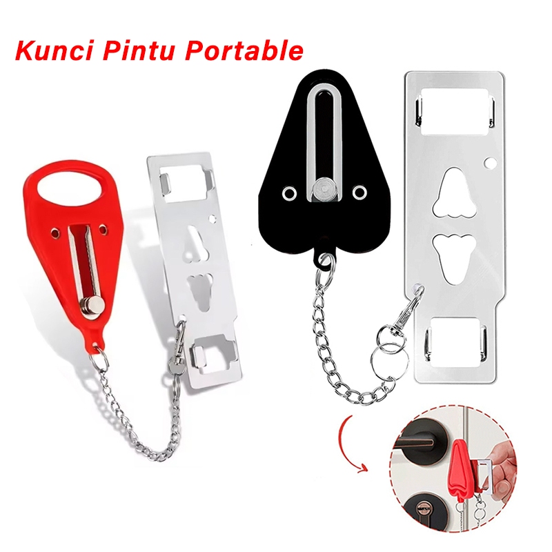 Kunci Pintu Portable- Anak Cewek Privasi Keamanan Kunci Pintu Kunci Ganda Pintu Kamar