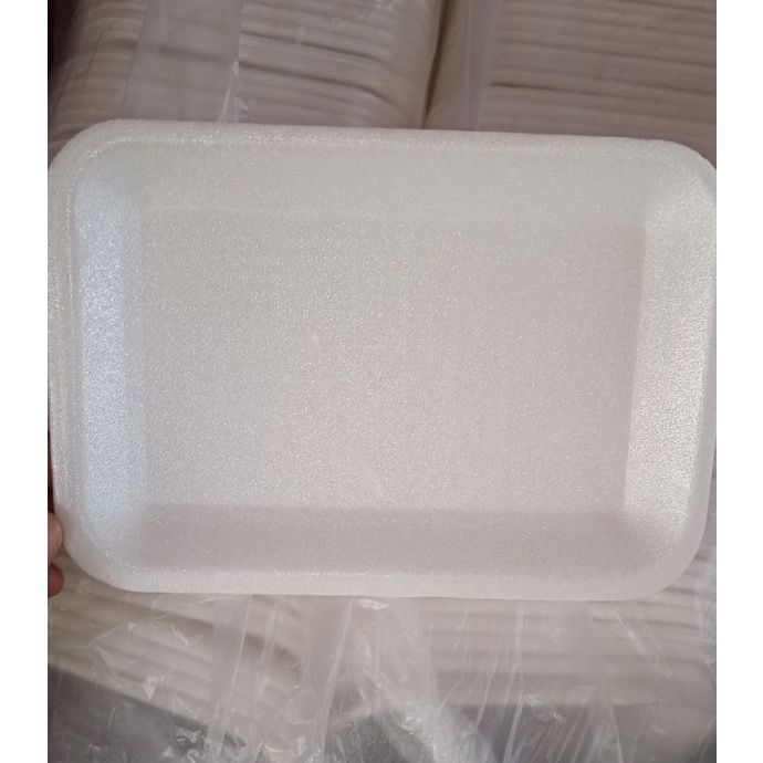 styrofoam foam tray uk 2 1bal isi 1pcs  cocok untuk sea jenis makanan buah buahan dll