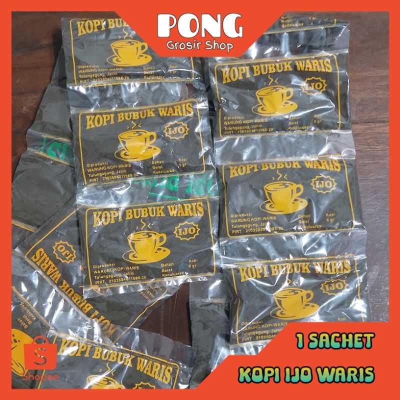 

Kopi Sachet Ijo Waris Tulungagung 1 sachet 5 gram