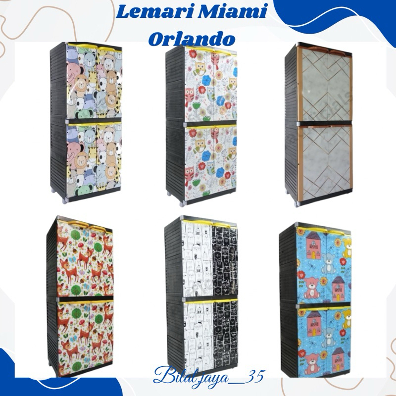 Lemari Plastik Orlando Jumbo MIAMI / Lemari Pakaian Plastik Jumbo