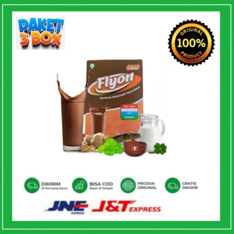 

FLYON PAKET 3 BOX SUSU COKLAT PENAMBAH BERAT BADAN MENAMBAH NAFSU MAKAN