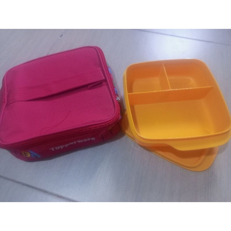 promo Loly tupperware original/tempat makan/kotak bekal makan sekat 3