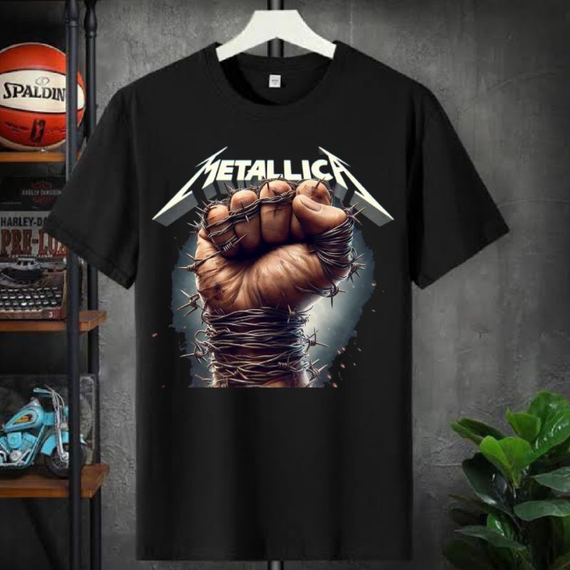 Kaos Metalica Tshirt Distro Band Musik Rock Original cotton combed 24s Super soft Premium