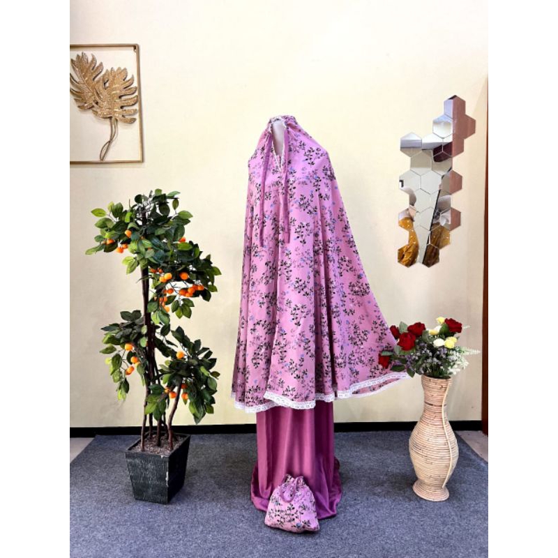 LYA- Mukena Dewasa Bahan Rayon Premium Motif Amanda | Daily Muslim