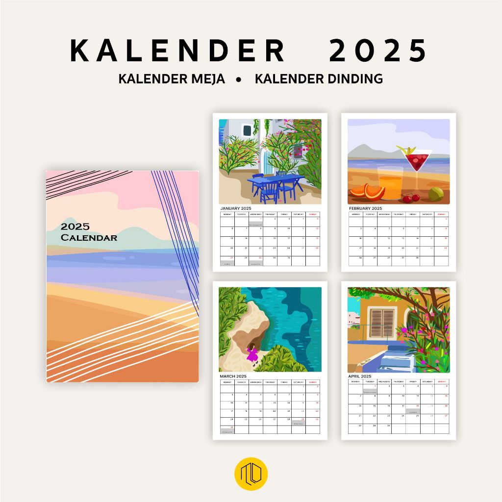 

Kalender 2025 Motif Pemandangan Aesthetic 2 / Kalender Dinding 2025 / Kalender Meja 2025 / Kalender 2025 Motif Pemandangan Pantai / Kalender 2025 Motif Laut / Kalender 2025 Motif Musim Aesthetic