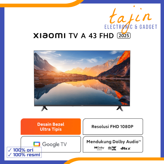 Xiaomi TV A 43" 2026 Google TV Digital 43 inch - Garansi Resmi