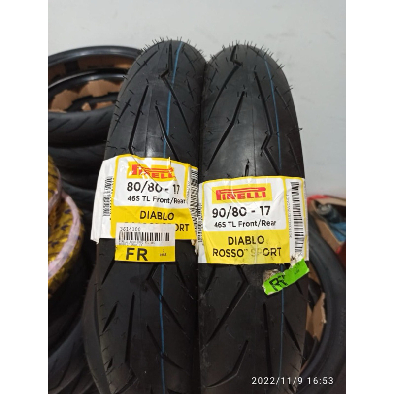 Pirelli diablo Rosso sport 80/80-17 & 90/80-17 paketan