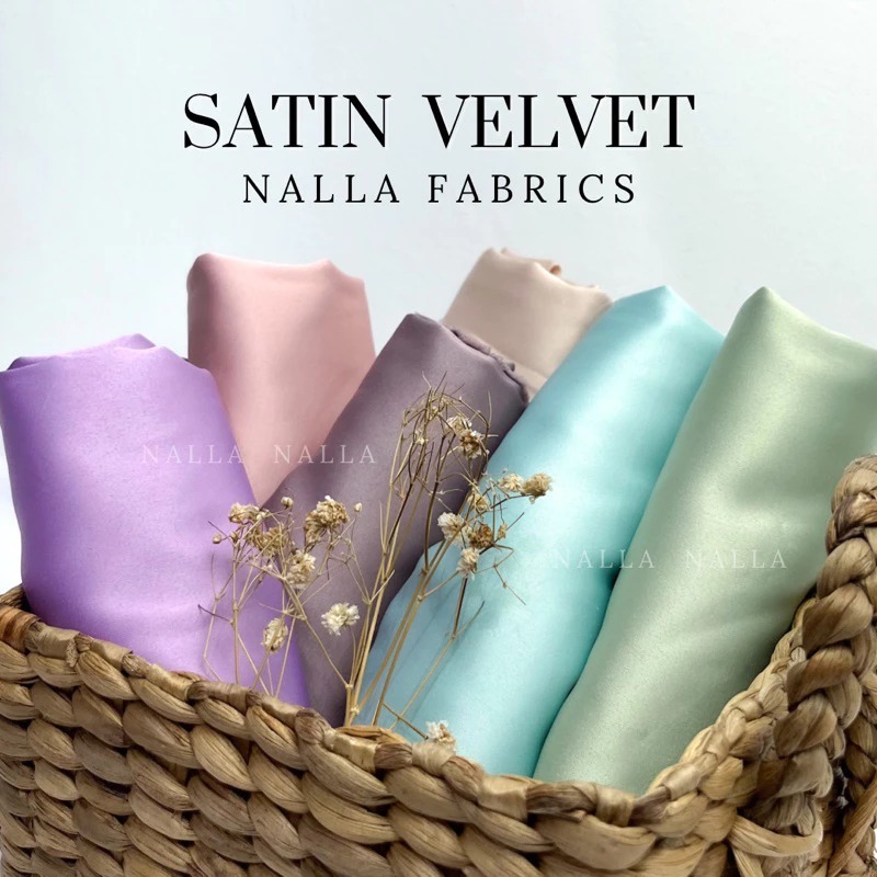 Kain Satin Velvet Bahan Satin Meteran Premium Bahan Satin Roll Kain Meteran Bridesmaid Bahan