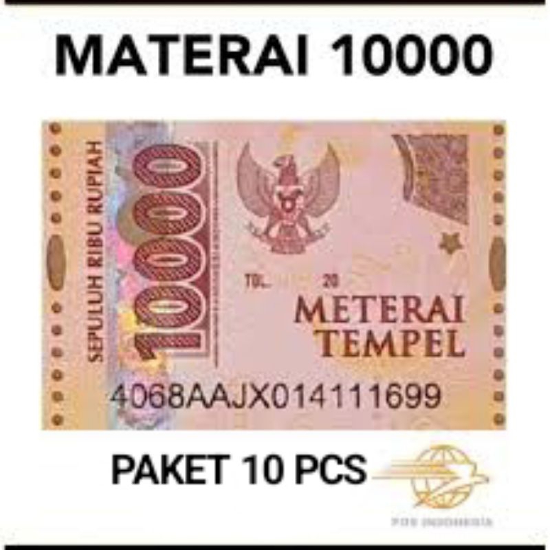 

Materai 10000 Paket 10 pcs