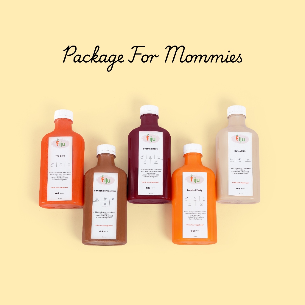 

Cold Pressed Juice Package For Mommies Buah & Sayur Segar | Paket Jus Detox