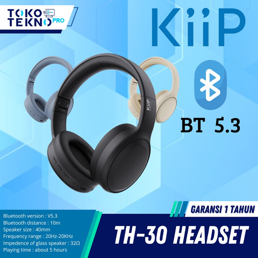 KiiP TH30 / TH30 Pro / TH-30 / TH-30 Pro Wireless Bluetooth Headphone Headset Lifestyle