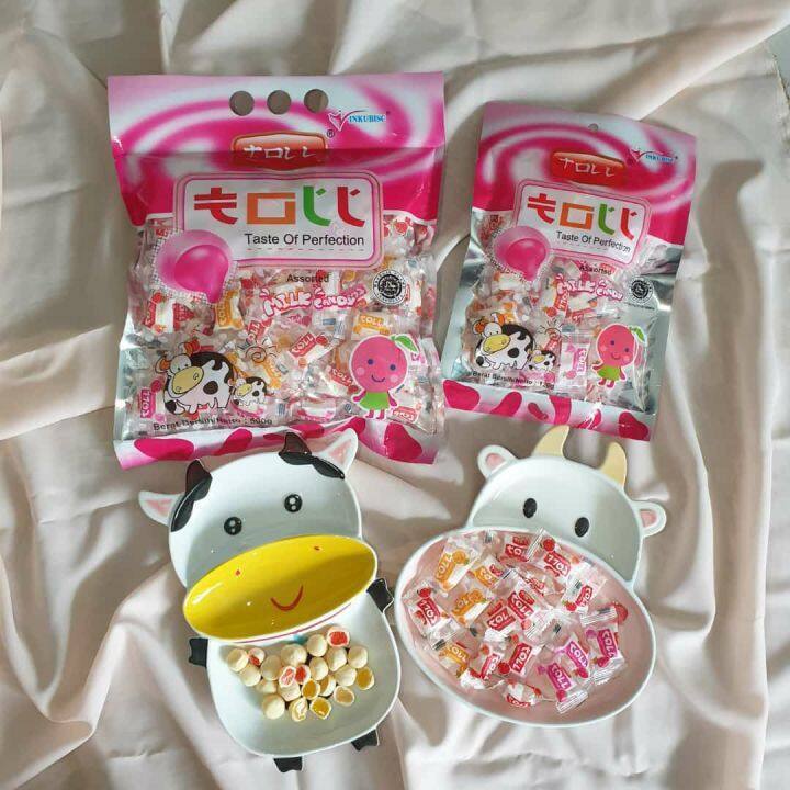 

Permen Toll Assorted Milk Candy / Permen Korea lunak rasa Jeruk Stroberi Taro