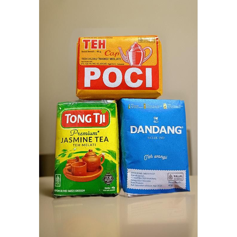 

racikan teh. dandang biru, poci, tong tji jasmine 40grm